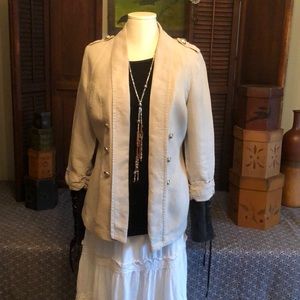 EUC 💯 linen 3/4 length sleeve jacket. INC Size M